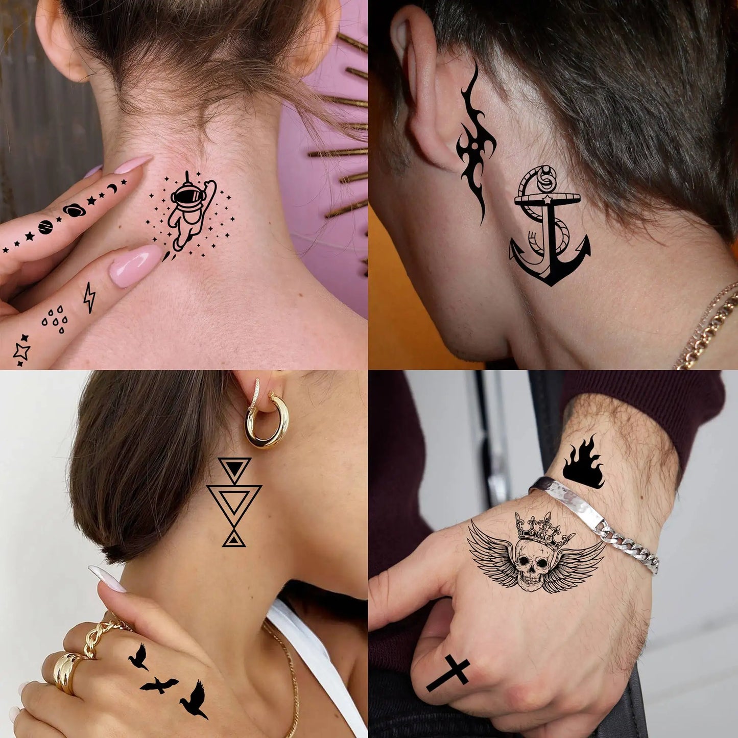 15 Sheets Small Temporary Tattoos For Women